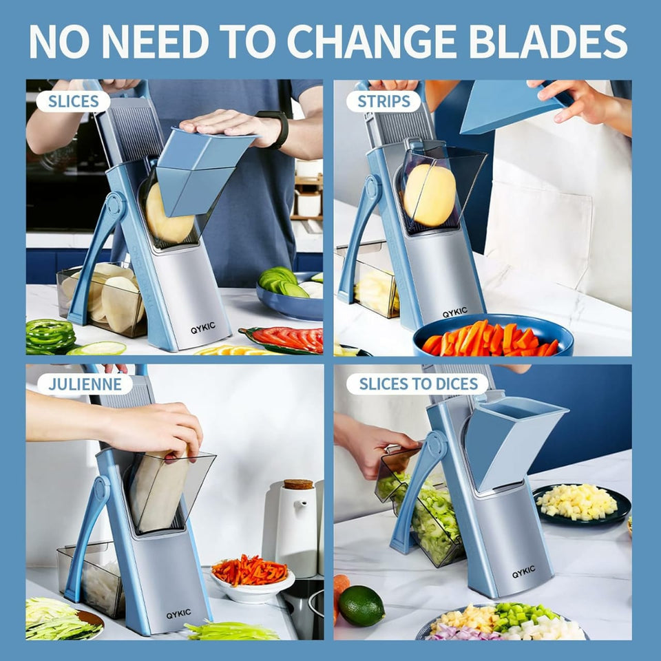 5 IN 1 Vegetable Cutter - Versatile Kitchen Tool for Slicing, Dicing, Chopping, and Julienne